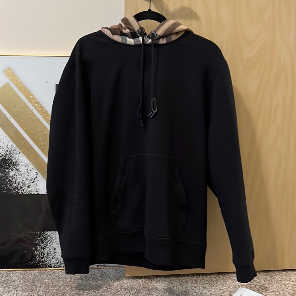 Burberry Mens Samuel Hoodie Sweatshirt - Black - Size M